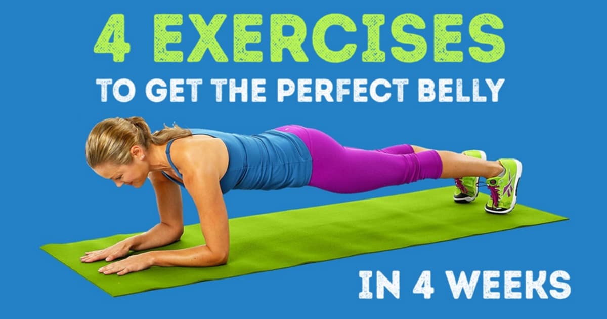 Achieve An Awesome Stomach In Just 4 Weeks With These 4 Simple Exercises Love Fit Living